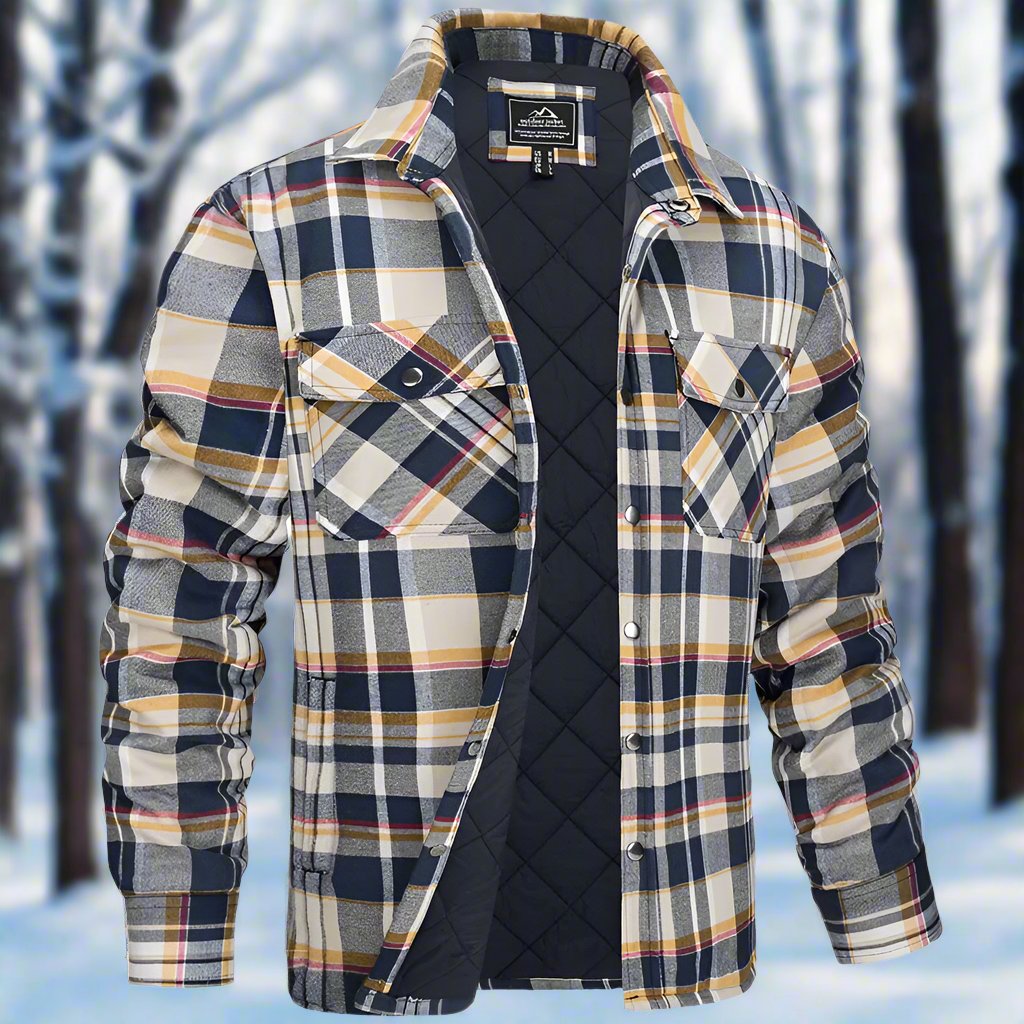 Casual Checked Button Down Shirt Jacket