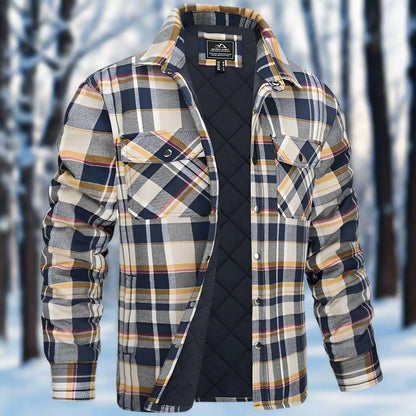 Casual Checked Button Down Shirt Jacket