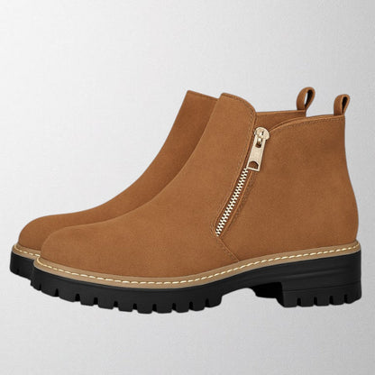 Comfortable Round Toe Zipper Boots