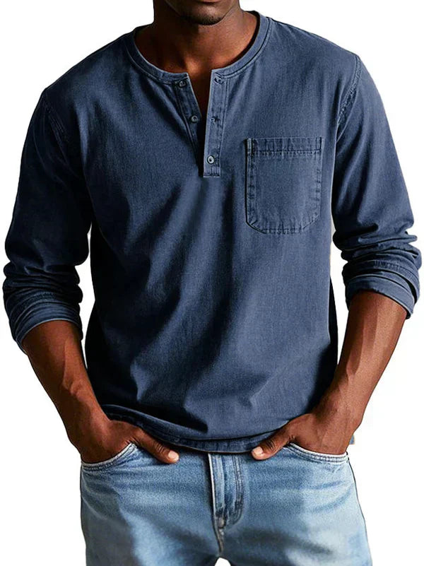 Classic Casual Men's Long Sleeve Shirt - Nocini