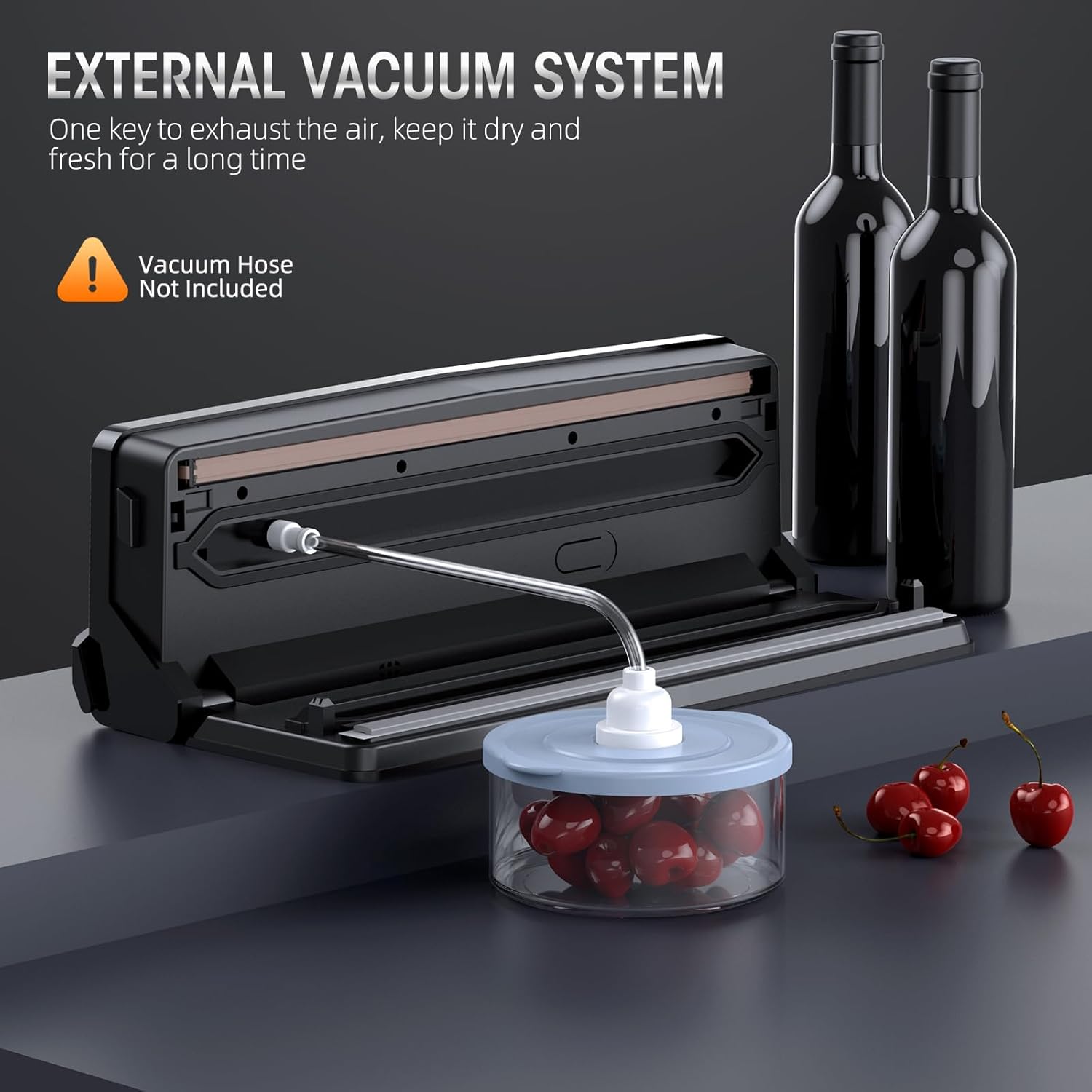 8-in-1 Vacuum Sealing Machine with Built-in Cutter-Nora Luxe
