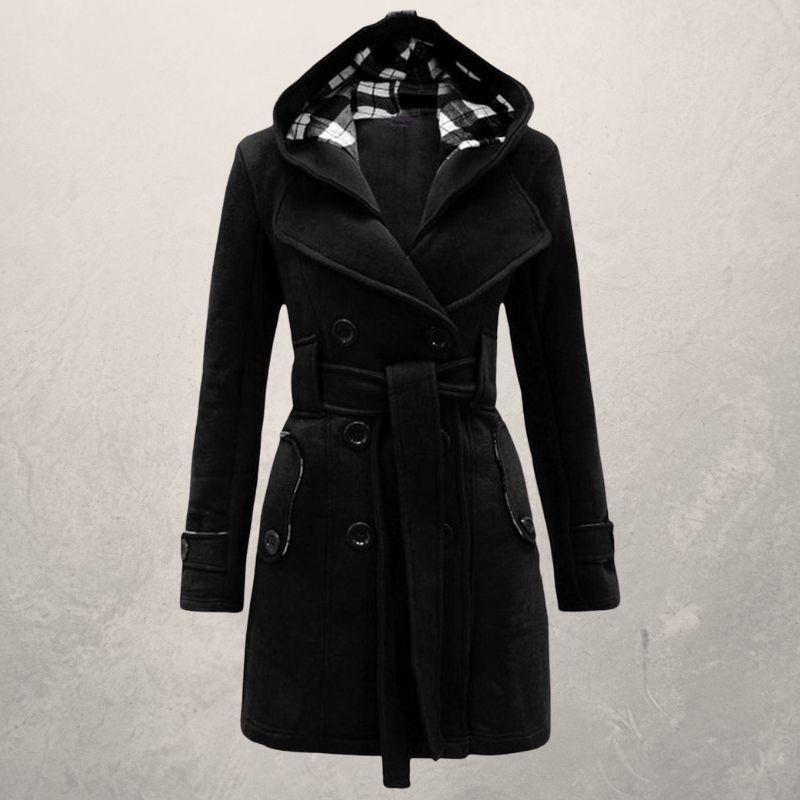 Ladies Waterproof Parka Coat with Hood and Fleece Lining