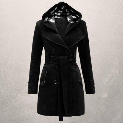 Ladies Waterproof Parka Coat with Hood and Fleece Lining