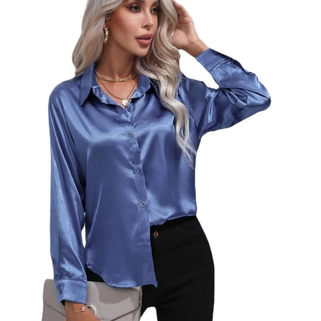 Ladies Soft Flowy Long Sleeve Top