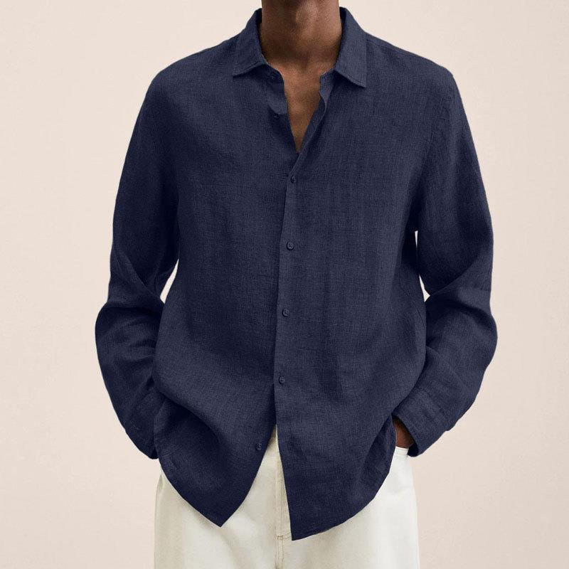Casual Mens Button Down Shirt Natural Breathable Cotton - Nocini
