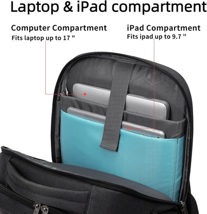 Durable Commuter Laptop Bag with USB Charger & Pockets