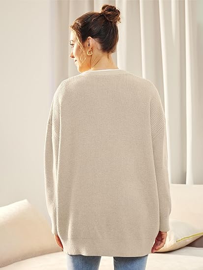 Large Open Front Cardigan with Button Fastening