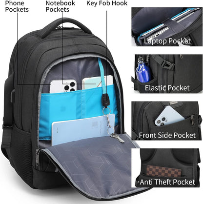 Durable Commuter Laptop Bag with USB Charger & Pockets