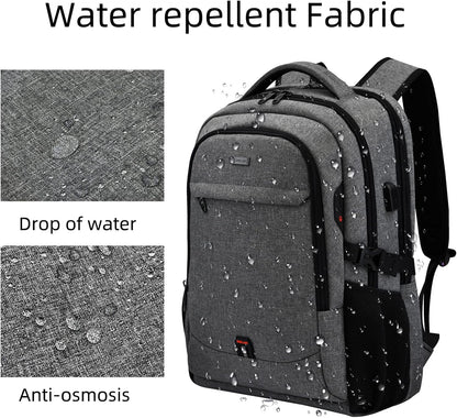 Durable Commuter Laptop Bag with USB Charger & Pockets
