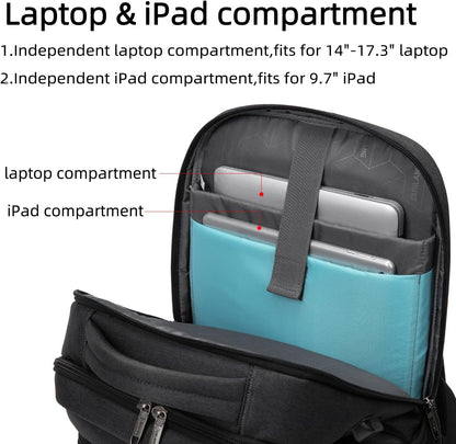 Durable Commuter Laptop Bag with USB Charger & Pockets