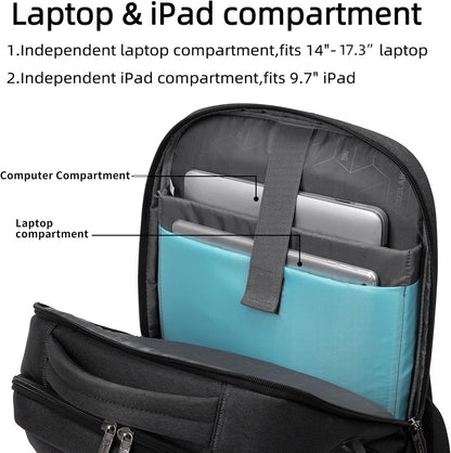 Durable Commuter Laptop Bag with USB Charger & Pockets