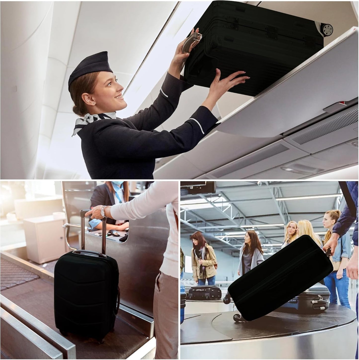 Durable 3PC Travel Luggage Cover Set with Tear Resistant Coating