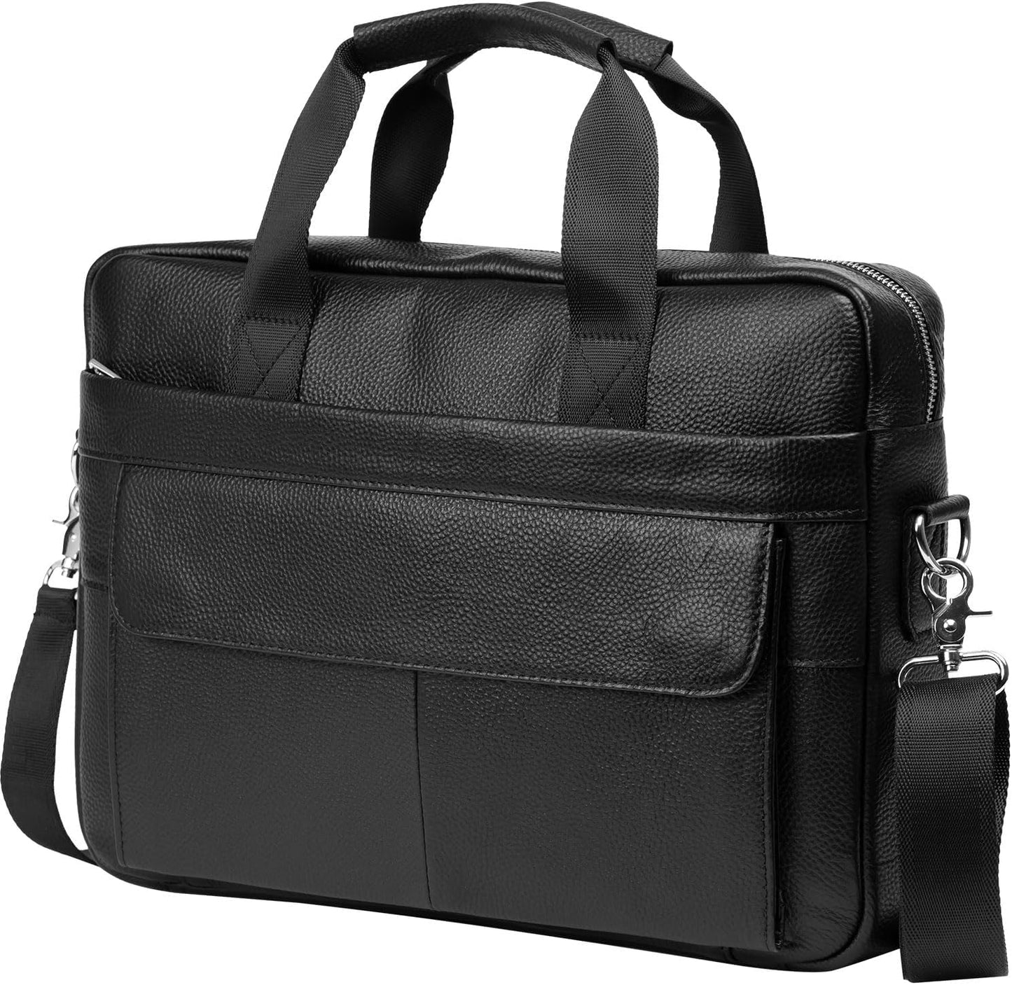 Luxury Leather 15 Executive Laptop Bag with Pockets