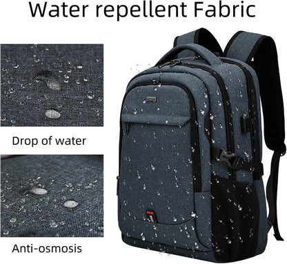 Durable Commuter Laptop Bag with USB Charger & Pockets