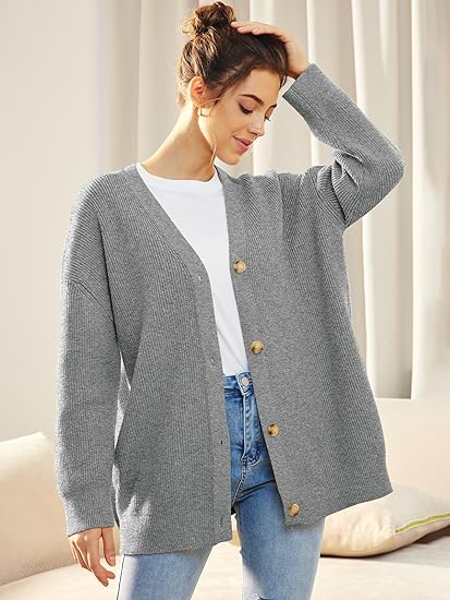Soft Knit Button Front Cardigan for Women