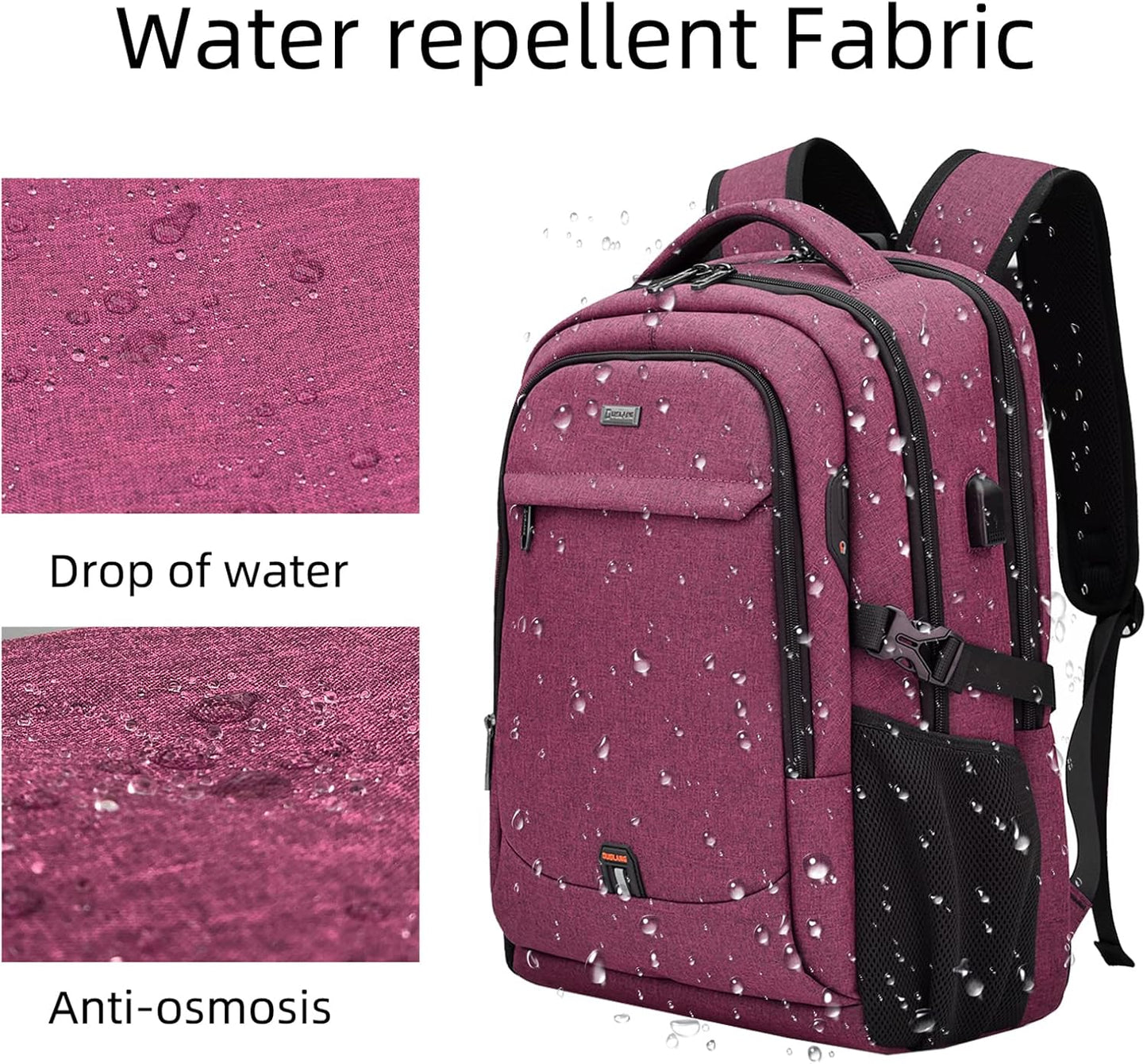 Durable Commuter Laptop Bag with USB Charger & Pockets