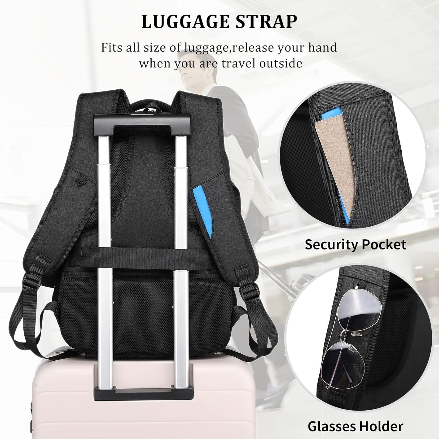 Durable Commuter Laptop Bag with USB Charger & Pockets