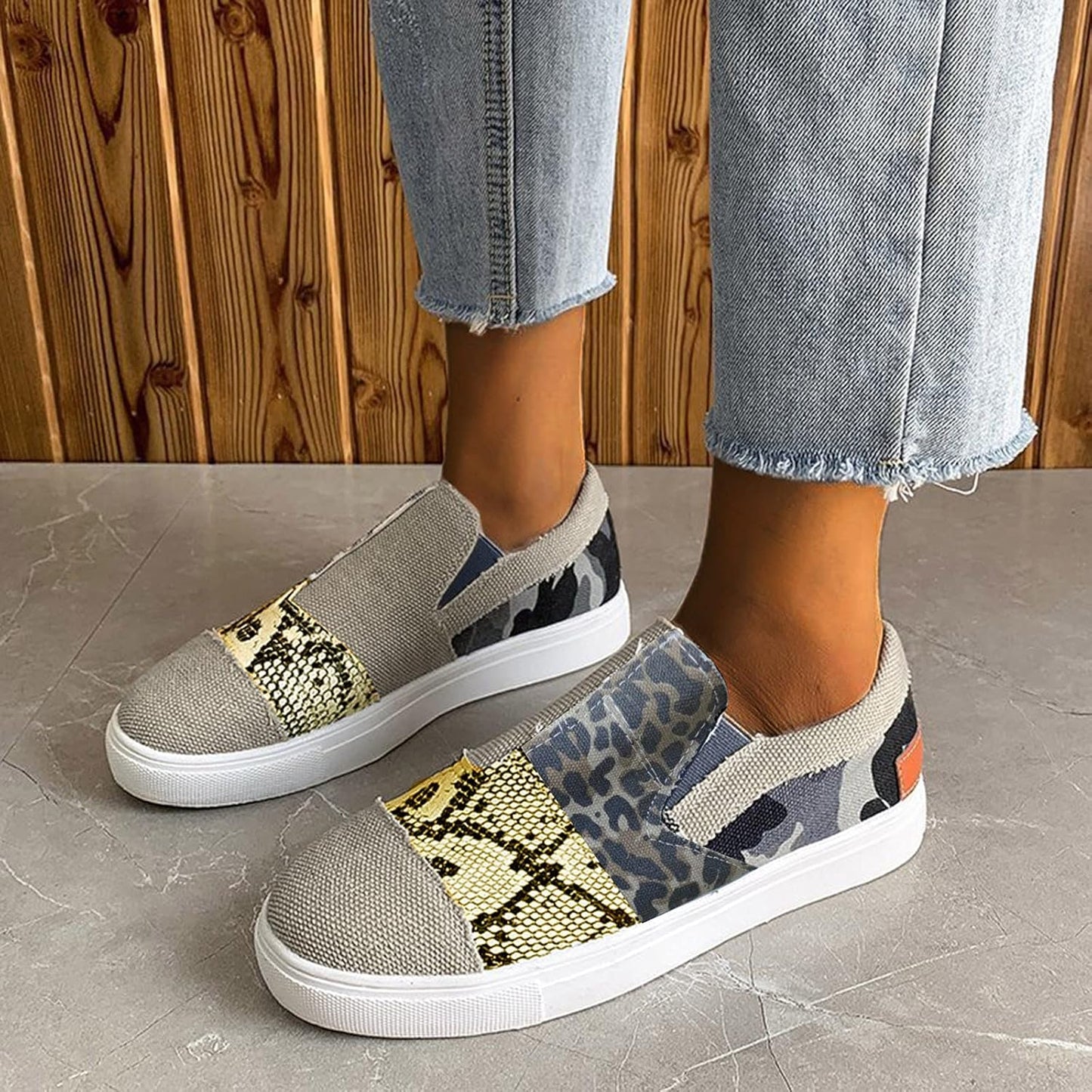 Fashionable Blue Slip On Shoes for Women