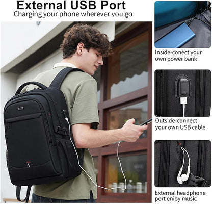 Durable Laptop and Travel Rucksack with Multiple Pockets