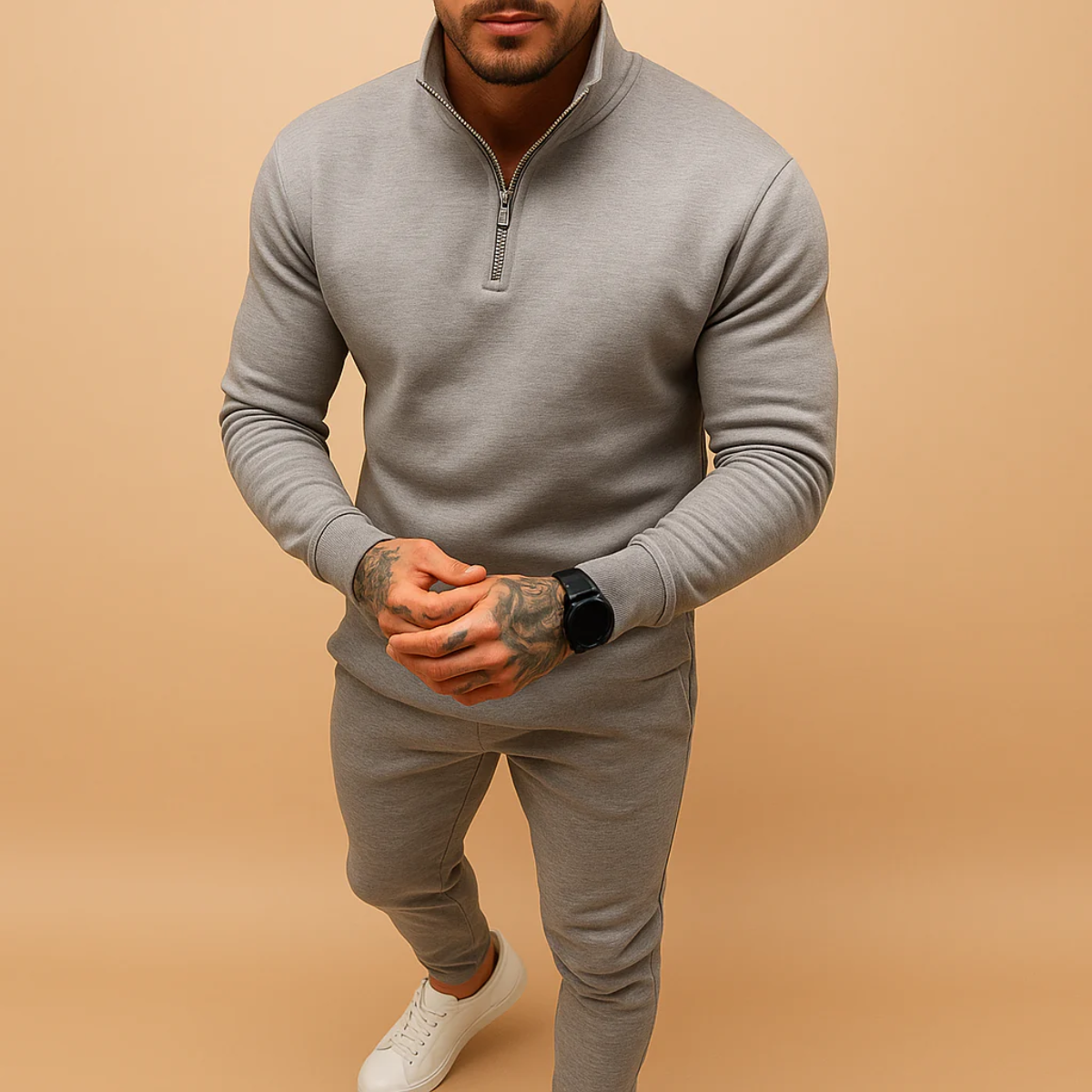 Comfortable Cotton Hoodie Jogger Set for Men
