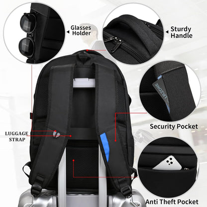 Durable Commuter Laptop Bag with USB Charger & Pockets
