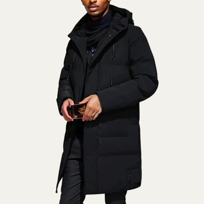 Warm Men's Down Parka Coat with Hood