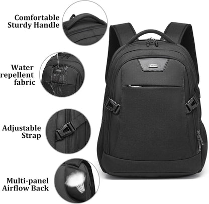 Durable Commuter Laptop Bag with USB Charger & Pockets