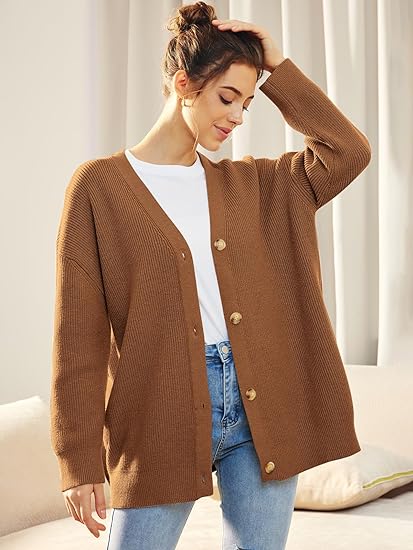 Soft Knit Button Front Cardigan for Women