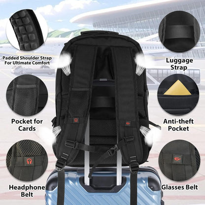 Large Capacity Laptop Backpack with USB Charger and Anti-Theft RFID