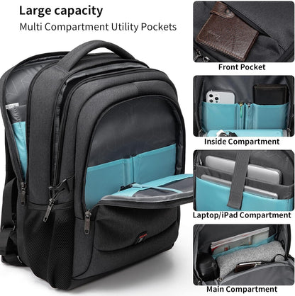 Durable Commuter Laptop Bag with USB Charger & Pockets