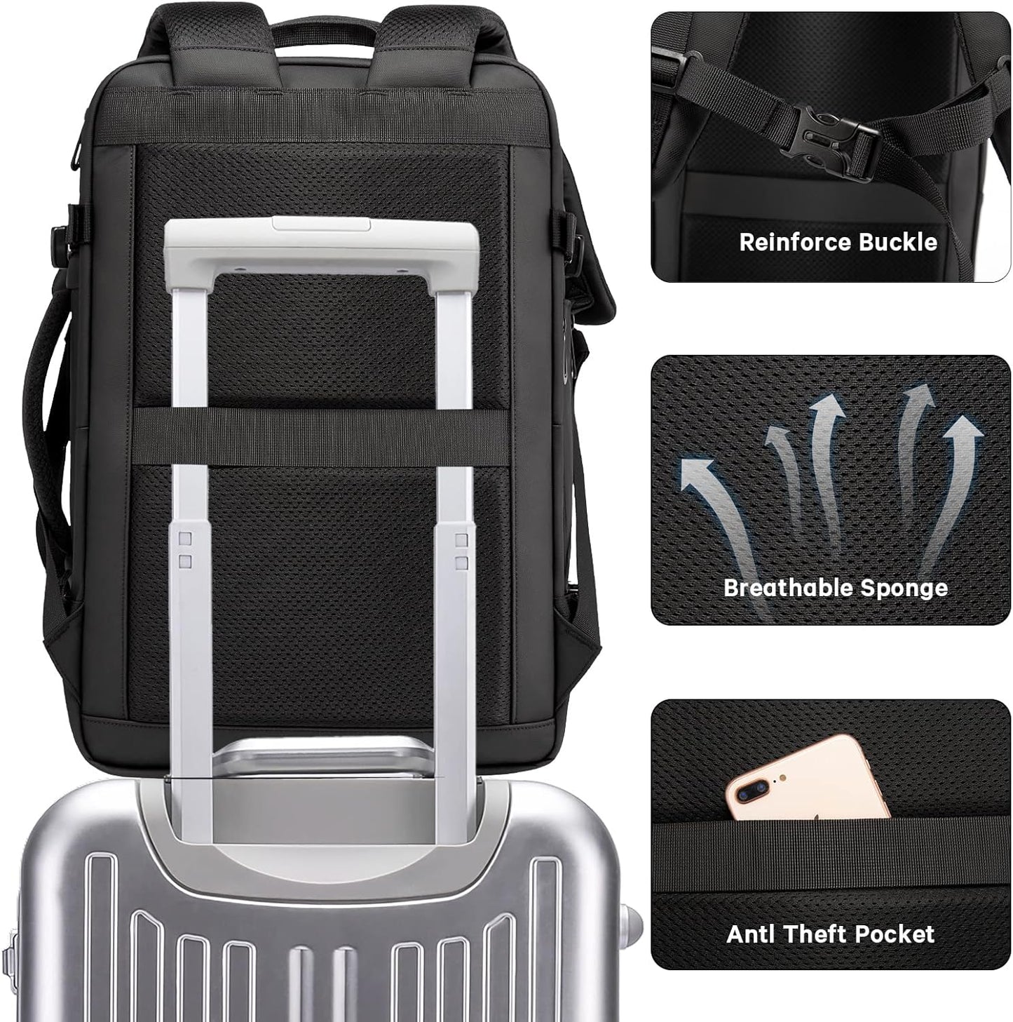 Spacious Water Resistant Travel Bag with Laptop Pocket