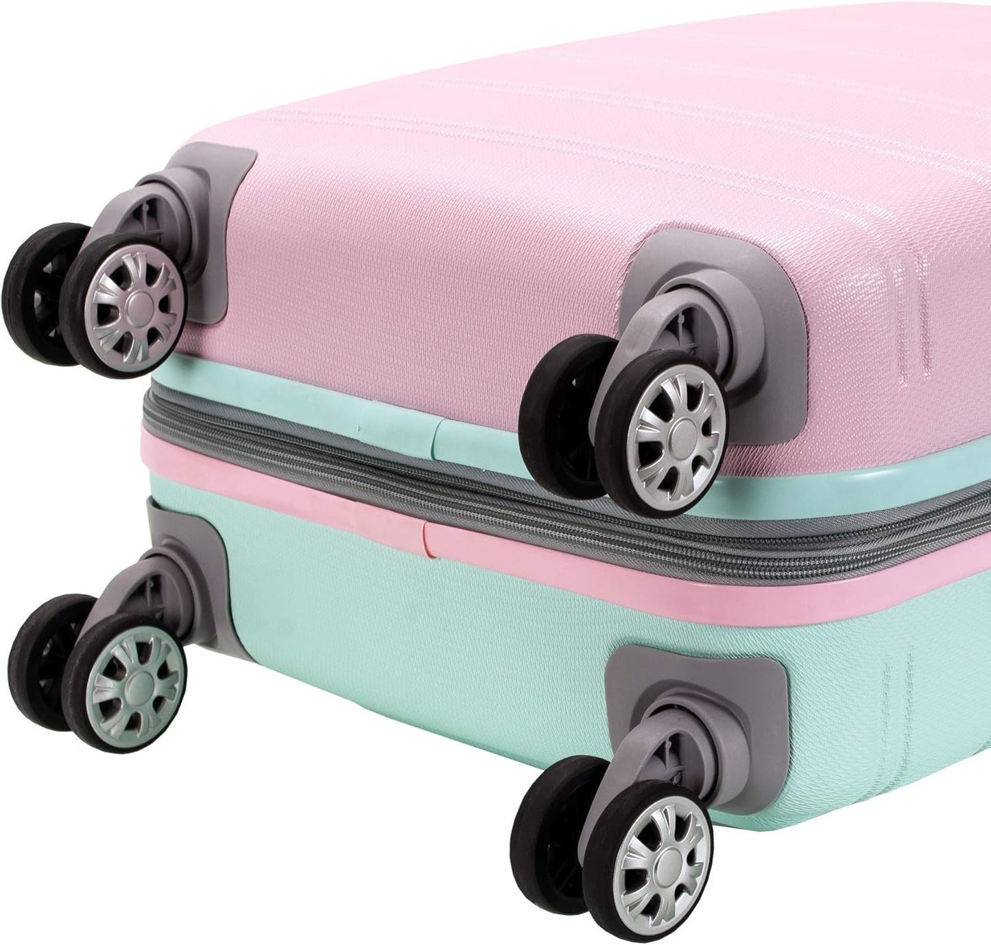 Compact Pink Hardside Carry-On with Dual Spinner Wheels