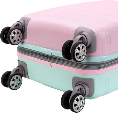 Compact Pink Hardside Carry-On with Dual Spinner Wheels