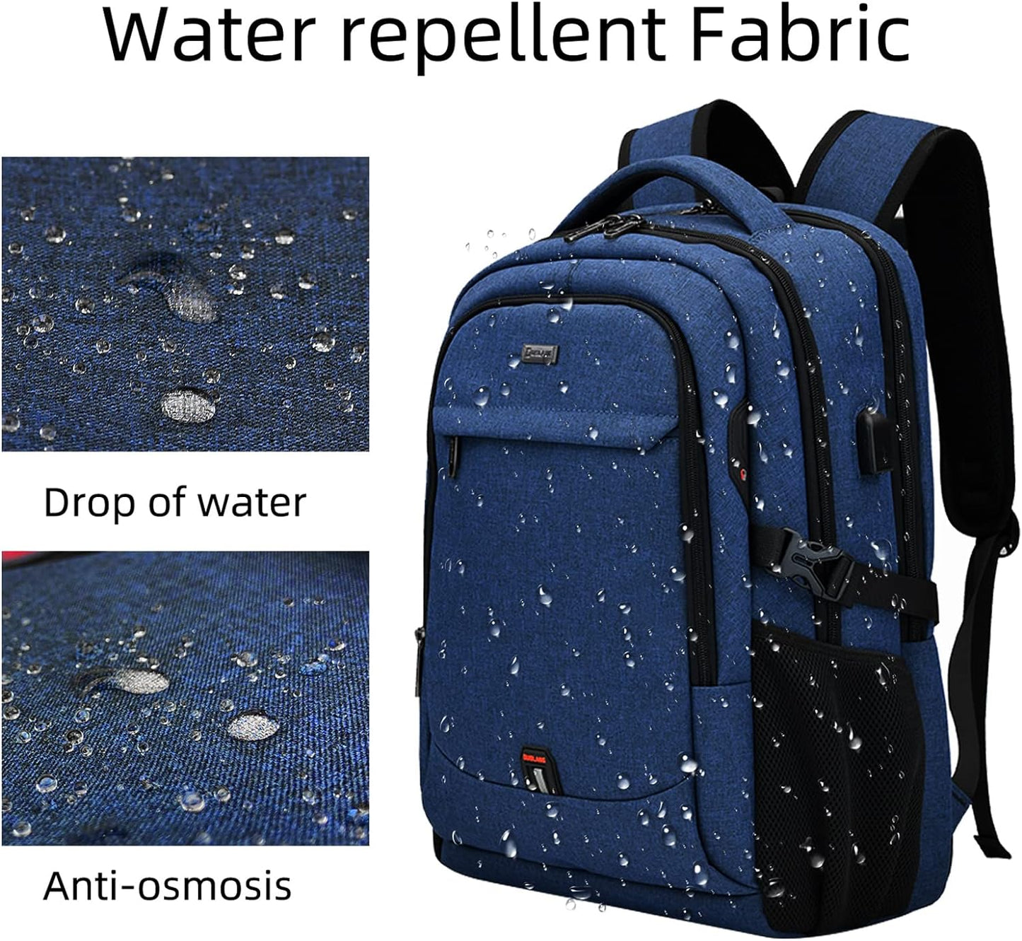 Durable Commuter Laptop Bag with USB Charger & Pockets
