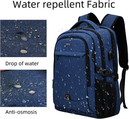 Durable Commuter Laptop Bag with USB Charger & Pockets