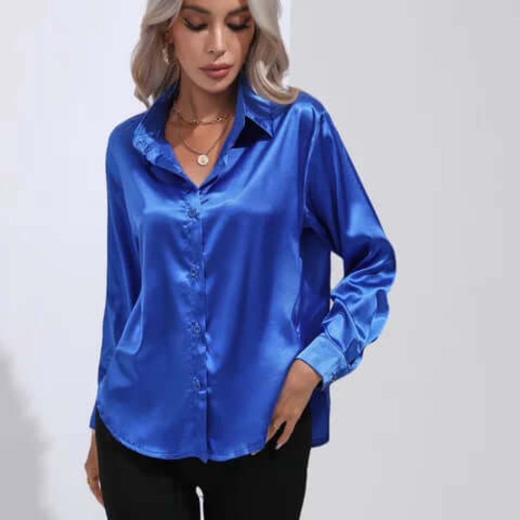 Ladies Soft Flowy Long Sleeve Shirt - Olytrend