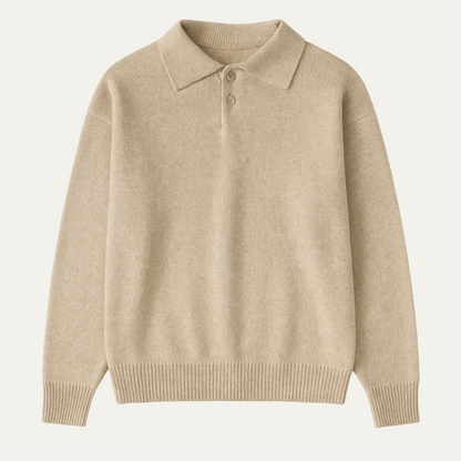 Luxury Men's Soft Knit Cashmere Polo Sweater - Nocini
