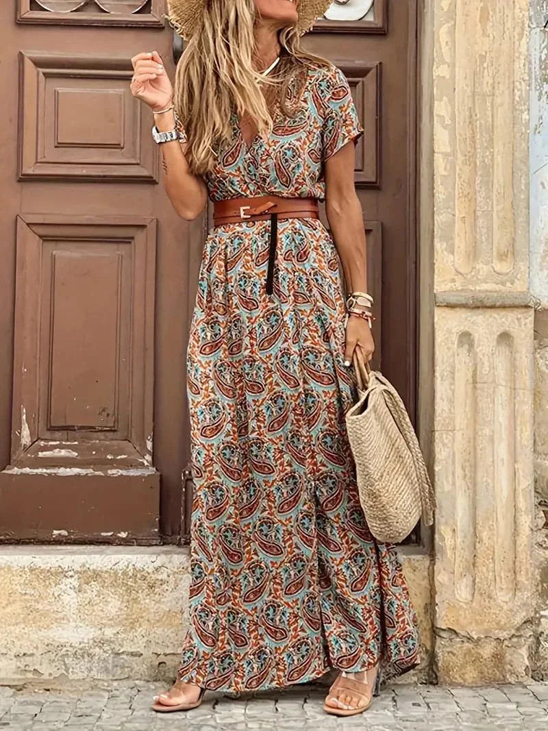 Women's Maxi Dress - Floral Print