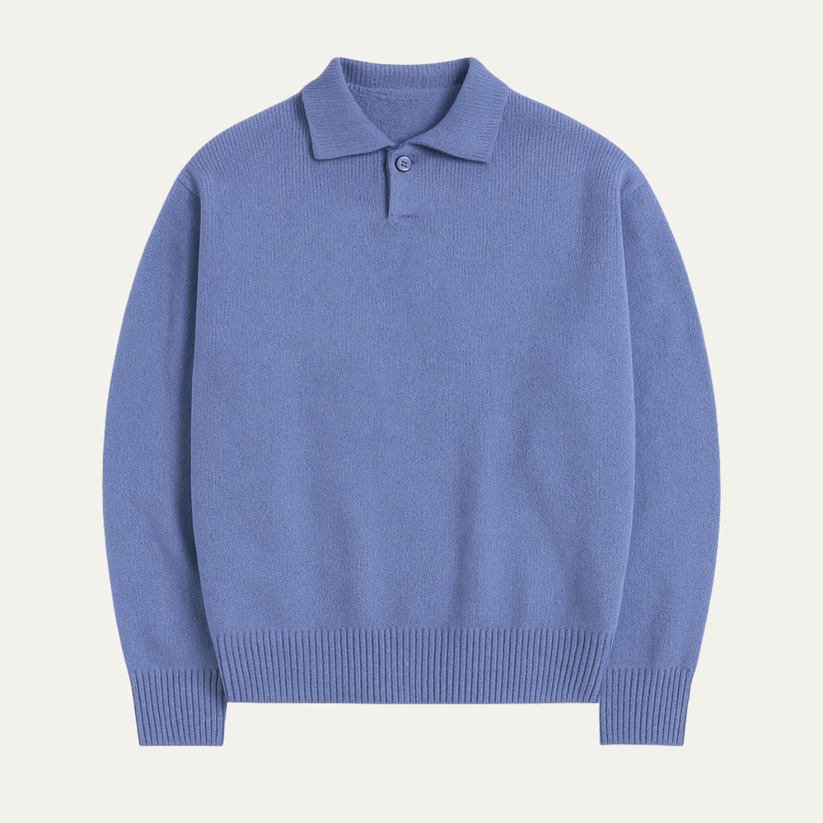 Luxury Men's Soft Knit Cashmere Polo Sweater