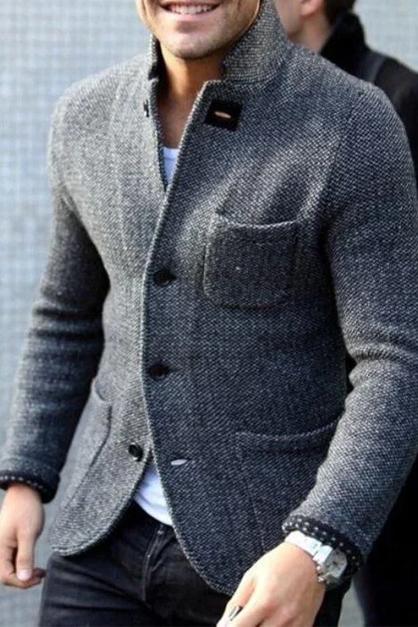 Classic Men's Wool Blazer Jacket - Nocini
