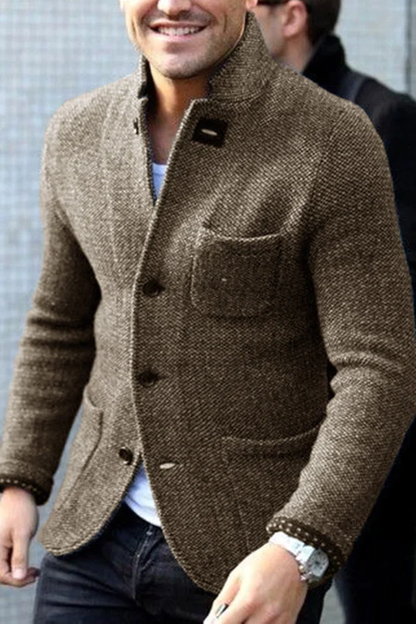 Classic Men's Wool Blazer Jacket
