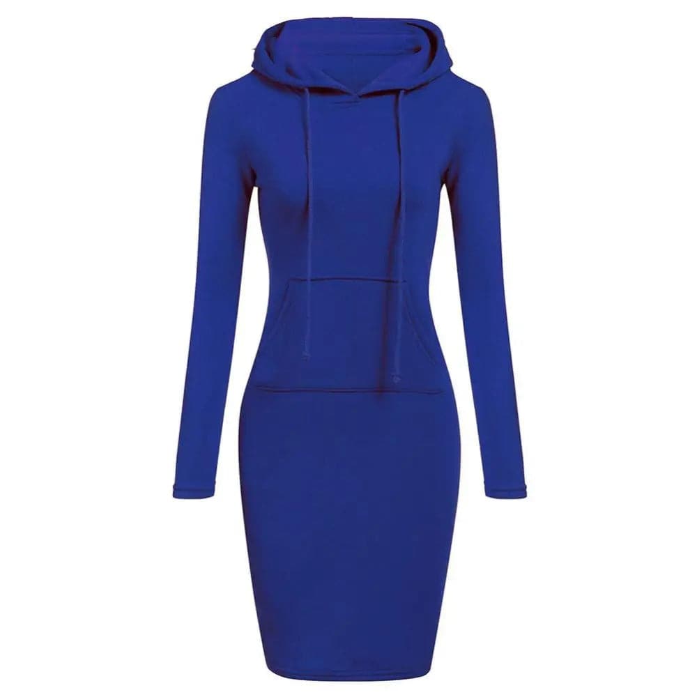 Fitted Women's Long Sleeve Hoodie Dress