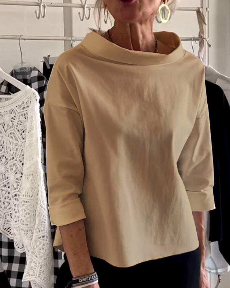 Classic Fit High Neck Women's Top