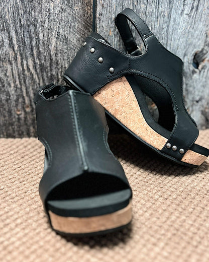 Clearance Vegan Summer Wedge Sandals