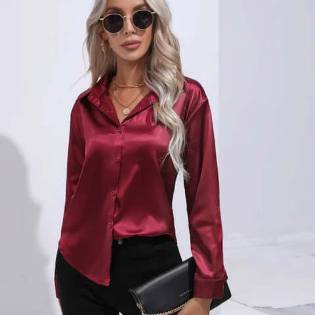 Ladies Soft Flowy Long Sleeve Top