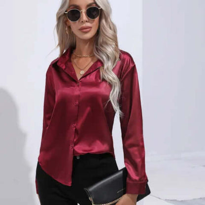 Ladies Soft Flowy Long Sleeve Top