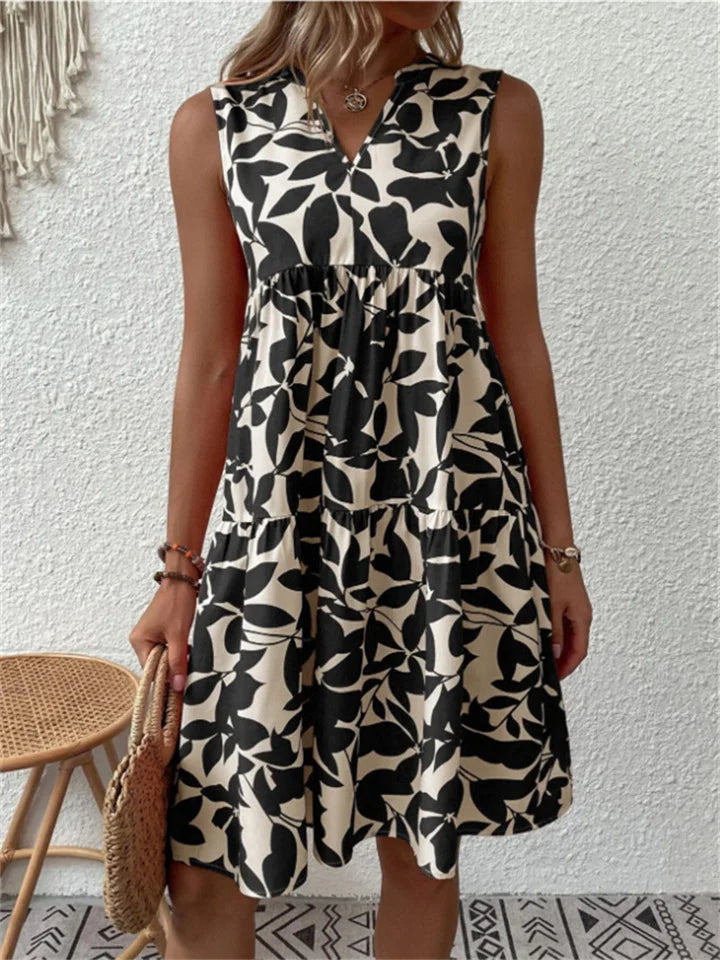 Vibrant Garden Party A-Line Dress