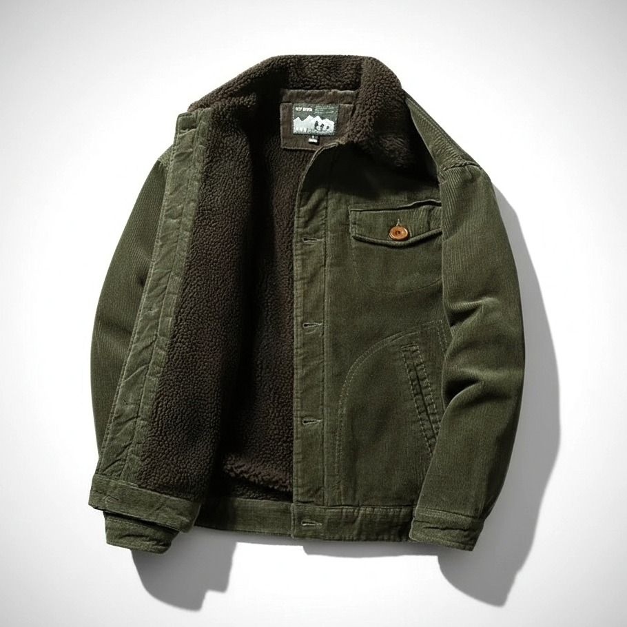 Warm Fleece Lined Corduroy Jacket