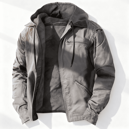 Waterproof Lined Zip Up Hooded Parka Jacket