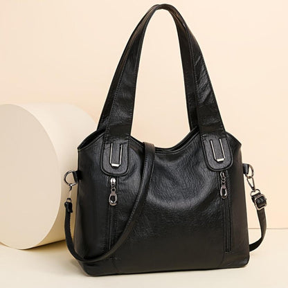 Elegant Vegan Tote Bag | Casual Chic Shoulder Purse